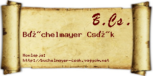 Büchelmayer Csák névjegykártya